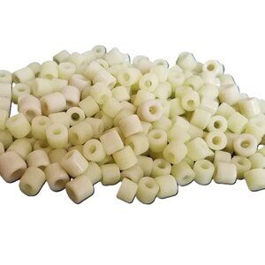 144+ 6mm PONY BEADS Czech Glass PALE YELLOW bundle lot set